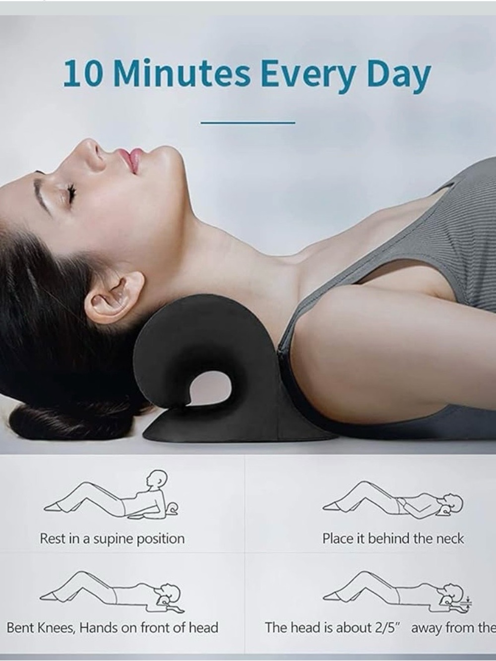 RESTCLOUD Neck & Shoulder Stretcher & Relaxer. Cervical Traction. Chiropractic.